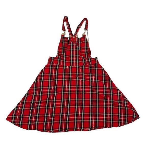 Hot Topic Plaid Overall Skirt Sz XS - Picture 4 of 7
